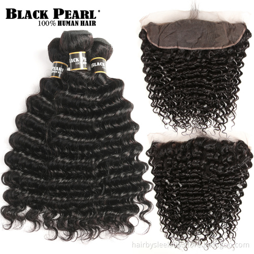 Rebecca hair vendors wholesale 10a grade indian 4x4 raw virgin hair Deep Wave lace closure brazilian human hair
